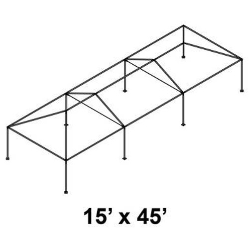 15' x 45' Classic Frame Aluminum Single Tube 8' Pole and Fitting Kit-product-main_image -product-main_image