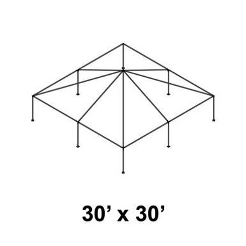 30' x 30' Classic Frame Aluminum Single Tube 8' Pole and Fitting Kit 30' x 30' Classic Frame Aluminum Single Tube 8' Pole and Fitting Kit