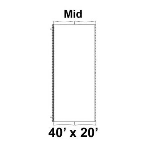 40' x 20' Master Series Frame Tent Mid, 16oz. Ratchet Top, Solid White