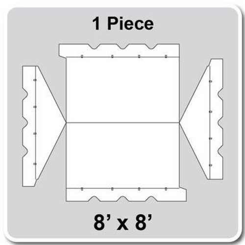 8' x 8' Gable Frame Tent, 1 Piece, 16 oz. Ratchet Top, Solid White-product-main_image -product-main_image