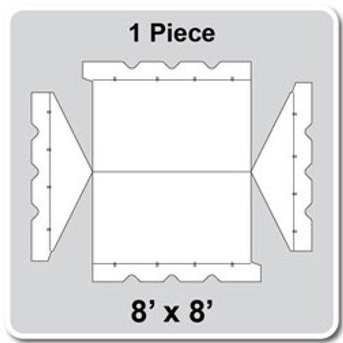 8' x 8' Gable Frame Tent, 1 Piece, 16 oz. Ratchet Top, White and Red-product-main_image -product-main_image
