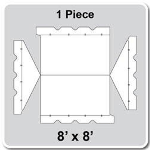 8' x 8' Gable Frame Tent, 1 Piece, 16 oz. Ratchet Top, White and Red 8' x 8' Gable Frame Tent, 1 Piece, 16 oz. Ratchet Top, White and Red