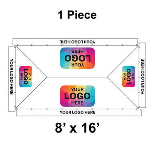 8' x 16' Classic Frame Tent, 1 Piece, 16 oz. Ratchet Top, Solid White-product-main_image -product-main_image