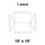10' x 10' Gable Frame Tent, 1 Piece, 16 oz. Ratchet Top, Solid White, technical schematic diagram of the tent frame structure.