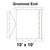 10' x 10' Gable Frame Tent Grommet End, 16 oz. Ratchet Top, Solid White, diagram showing the grommet end detail of the outdoor event tent.
