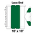 10' x 10' Gable Frame Tent Lace End, 16 oz. Ratchet Top, White and Forest Green, image showing the top view and side detail of the tent with lace end and ratchet top features