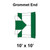 10' x 10' Master Series Frame Tent Grommet End, 16 oz. Ratchet Top, White and Forest Green, showing the grommet end section with green and white fabric panels for outdoor event shelter.