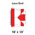 10' x 10' Master Series Frame Tent Lace End, 16 oz. Ratchet Top, White and Red, with lace end and ratchet top design for outdoor events.