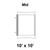 10' x 10' Master Series Frame Tent Mid, 16 oz. Ratchet Top, Solid White, technical diagram showing the top view of the tent with labeled dimensions and features.