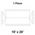 10' x 20' Gable Frame Tent, 1 Piece, 16 oz. Ratchet Top, Solid White, top view diagram showing the layout and structure of the tent.