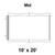 10' x 20' Master Series Frame Tent Mid, 16 oz. Ratchet Top, Solid White, diagram of the tent layout with center indicating the middle section.
