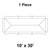 10' x 30' Master Series Frame Tent, 1 Piece, 16 oz. Ratchet Top, Solid White, top-down schematic illustration of the rectangular tent with a white background.