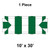 10' x 30' Master Series Frame Tent, 1 Piece, 16 oz. Ratchet Top, White and Forest Green, image showing portion of the tent's patterned fabric with green and white sections and ratchet mechanism.