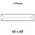 10' x 60' Classic Frame Tent, 1 Piece, 16 oz. Ratchet Top, Solid White, top view schematic outline of the tent showing rectangular shape and ratchet top design.
