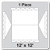 12' x 12' Gable Frame Tent, 1 Piece, 16 oz. Ratchet Top, Solid White, top view blueprint outline of the tent