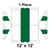 12' x 12' Gable Frame Tent, 1 Piece, 16 oz. Ratchet Top, White and Forest Green, interior and structural layout diagram.