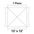 12' x 12' Master Series Frame Tent, 1 Piece, 16 oz. Ratchet Top, Solid White, top view diagram showing tent dimensions and construction details.