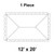12' x 20' Classic Frame Tent, 1 Piece, 16 oz. Ratchet Top, Solid White, technical diagram showing the tent's layout and dimensions.