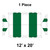 12' x 20' Gable Frame Tent, 1 Piece, 16 oz. Ratchet Top, White and Forest Green