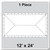 12' x 24' Classic Frame Tent, 1 Piece, 16 oz. Ratchet Top, Solid White, top view illustration of the tent's frame and cover design.