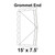 15' x 7.5' Classic Frame Tent Grommet End, 16 oz. Ratchet Top, Solid White