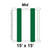 15' x 15' Classic Frame Tent Mid, 16 oz. Ratchet Top, White and Forest Green, top view diagram showing our durable and easy-to-set-up tent with green curtains and a white roof for outdoor events.