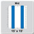 15' x 15' Classic Frame Tent Mid, 16 oz. Ratchet Top, White and Blue, with a diagram showing its dimensions and structure.
