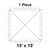 15' x 15' Classic Pole Tent, 1 Piece, 16 oz. Ratchet Top, Solid White