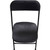 Bellbrook Black Poly Chair, front view of a black plastic seat and backrest with a metal frame.
