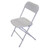 Bellbrook White Poly Chair, white foldable plastic chair with metal legs and backrest