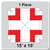 15' x 15' Master Series Frame Tent, 1 Piece, 16 oz. Ratchet Top, White and Red, showing the top view with red cross accents on a white tent structure.