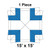 15'x15' Master Series Frame Tent, 1 Piece, 16 oz. Ratchet Top, White and Blue, image showing the tent's top view with reinforced corners and blue accents.