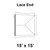 15' x 15' Master Series Frame Tent Lace End, 16 oz. Ratchet Top, Solid White, product image showing the top view of the tent's lace end with detailed framework layout.
