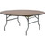 Celina Tent 72" Round Wood Table, a portable round table with a wooden top and foldable metal legs for outdoor events and gatherings.