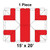 15' x 20' Classic Pole Tent, 1 Piece, 16 oz. Ratchet Top, White and Red, image showing the tent layout with red and white sections and structural details.