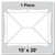 15' x 20' Master Series Frame Tent, 1 Piece, 16 oz. Ratchet Top, Solid White, warehouse or event tent layout diagram.