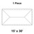 15' x 30' Classic Frame Tent, 1 Piece, 16 oz. Ratchet Top, Solid White, top view illustration of the rectangular tent structure with a detailed outline and measurements.