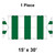15' x 30' Gable Frame Tent, 1 Piece, 16 oz. Ratchet Top, White and Forest Green