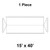 15' x 40' Gable Frame Tent, 1 Piece, 16 oz. Ratchet Top, Solid White, product sketch showing the layout and structure of the gable frame tent.