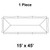 15' x 45' Master Series Frame Tent, 1 Piece, 16 oz. Ratchet Top, Solid White, top view illustration of the rectangular tent layout with structural lines.