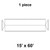 15' x 60' Gable Frame Tent, 1 Piece, 16 oz. Ratchet Top, Solid White, product image showing the tent's layout and dimensions.