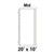 20' x 10' Classic Frame Tent Mid, 16 oz. Ratchet Top, Solid White, diagram showing tent dimensions and construction details.