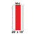20' x 10' Classic Frame Tent Mid, 16 oz. Ratchet Top, White and Red, illustrating the tent's dimensions and design.
