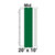 20' x 10' Classic Frame Tent Mid, 16 oz. Ratchet Top, White and Forest Green, with labeled measurements and a green fabric section indicating 'Mid' height in the diagram.