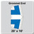20' x 10' Classic Pole Tent Grommet End, 16 oz. Ratchet Top, White and Blue, with a grommet end section shown in the image.
