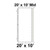 20' x 10' Classic Pole Tent Mid, 16 oz. Ratchet Top, Solid White, with measurement diagram showing size and structure.