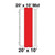 20' x 10' Classic Pole Tent Mid, 16 oz. Ratchet Top, White and Red, with measurement diagram showing tent dimensions.