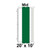20' x 10' Classic Pole Tent Mid, 16 oz. Ratchet Top, White and Forest Green, with a visual diagram showing the mid section of the tent on a measurement scale.