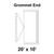20' x 10' Gable Tent Grommet End, 16 oz. Ratchet Top, Solid White 20' x 10' Gable Tent Grommet End, 16 oz. Ratchet Top, Solid White