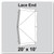 20' x 10' Master Frame Tent Lace End, 16 oz. Ratchet Top, Solid White, technical diagram of the lace end showing structural details.